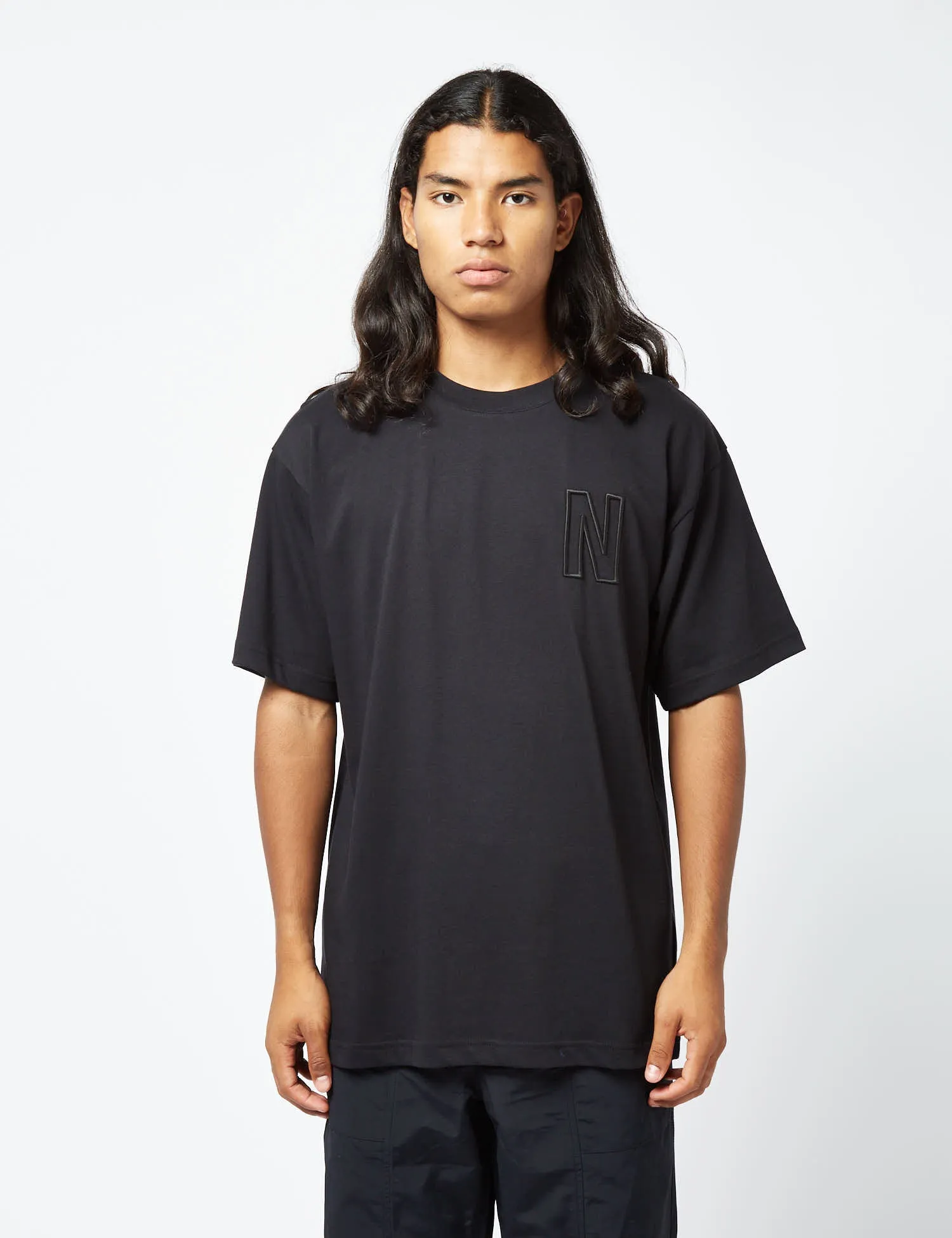 Norse Projects Simon Heavy N Logo T-Shirt (Organic) - Espresso Brown