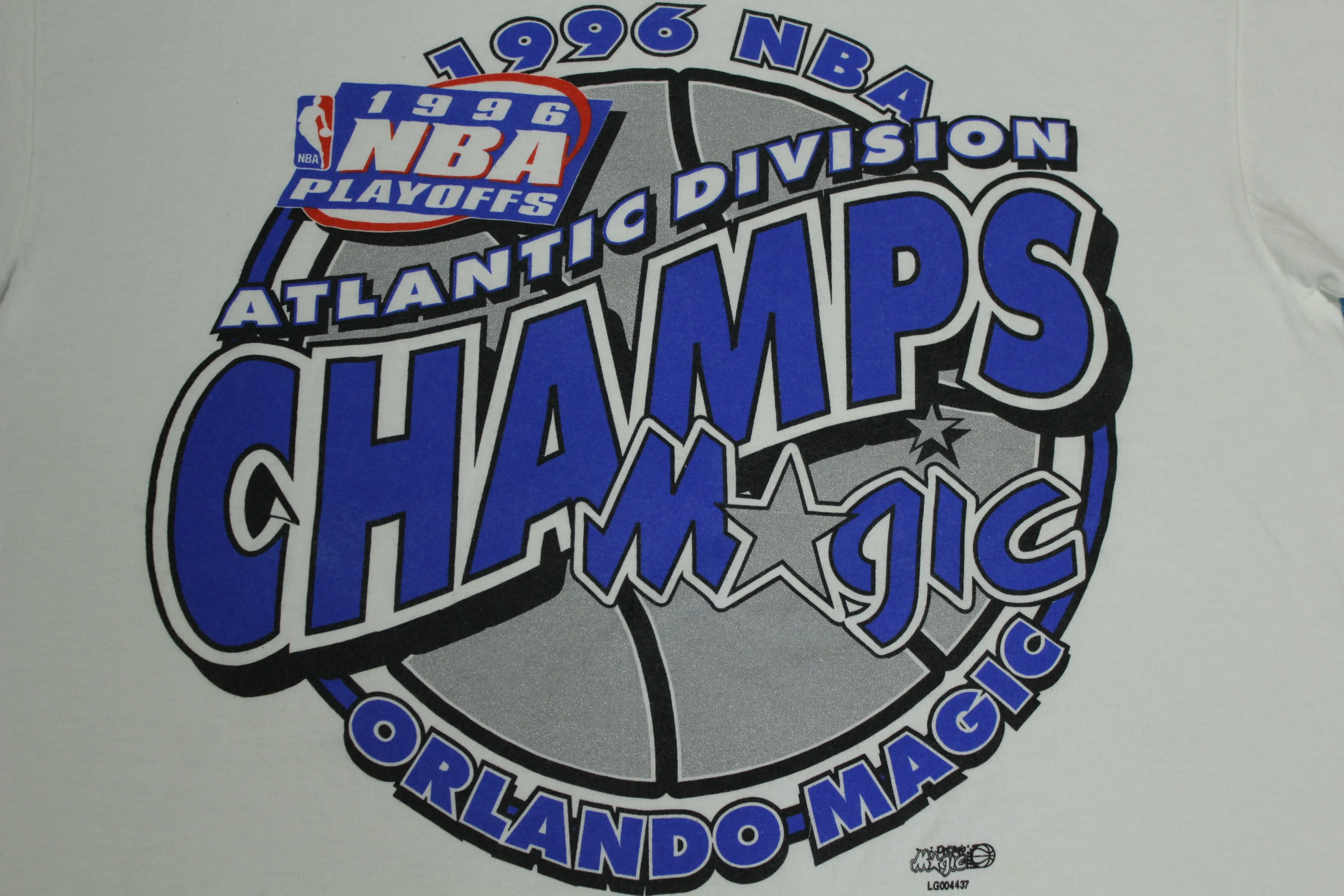 Orlando Magic Vintage 1996 Atlantic NBA Division Champs 90's Playoff T-Shirt