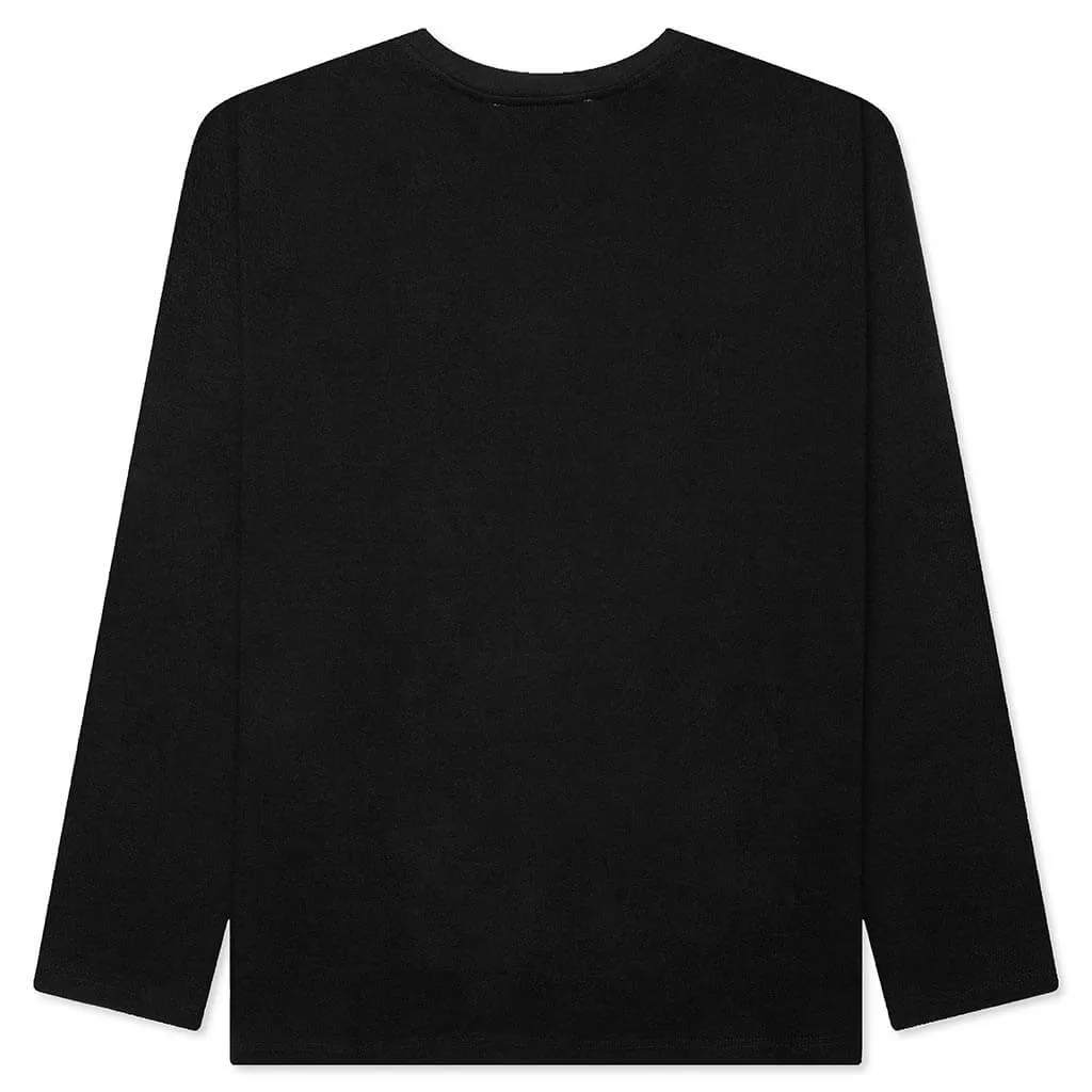 Oversized Logo L/S T-Shirt - Black