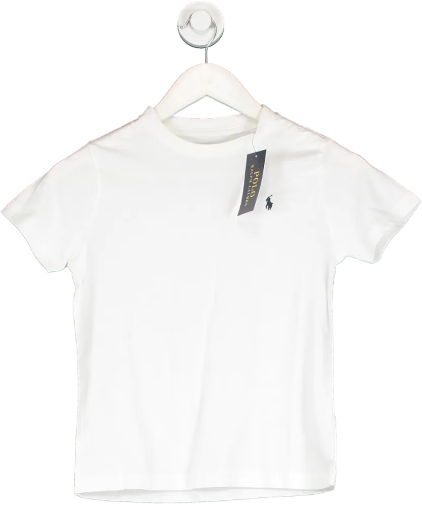 Polo Ralph Lauren White Core Replen Polo Logo T Shirt 7 Years