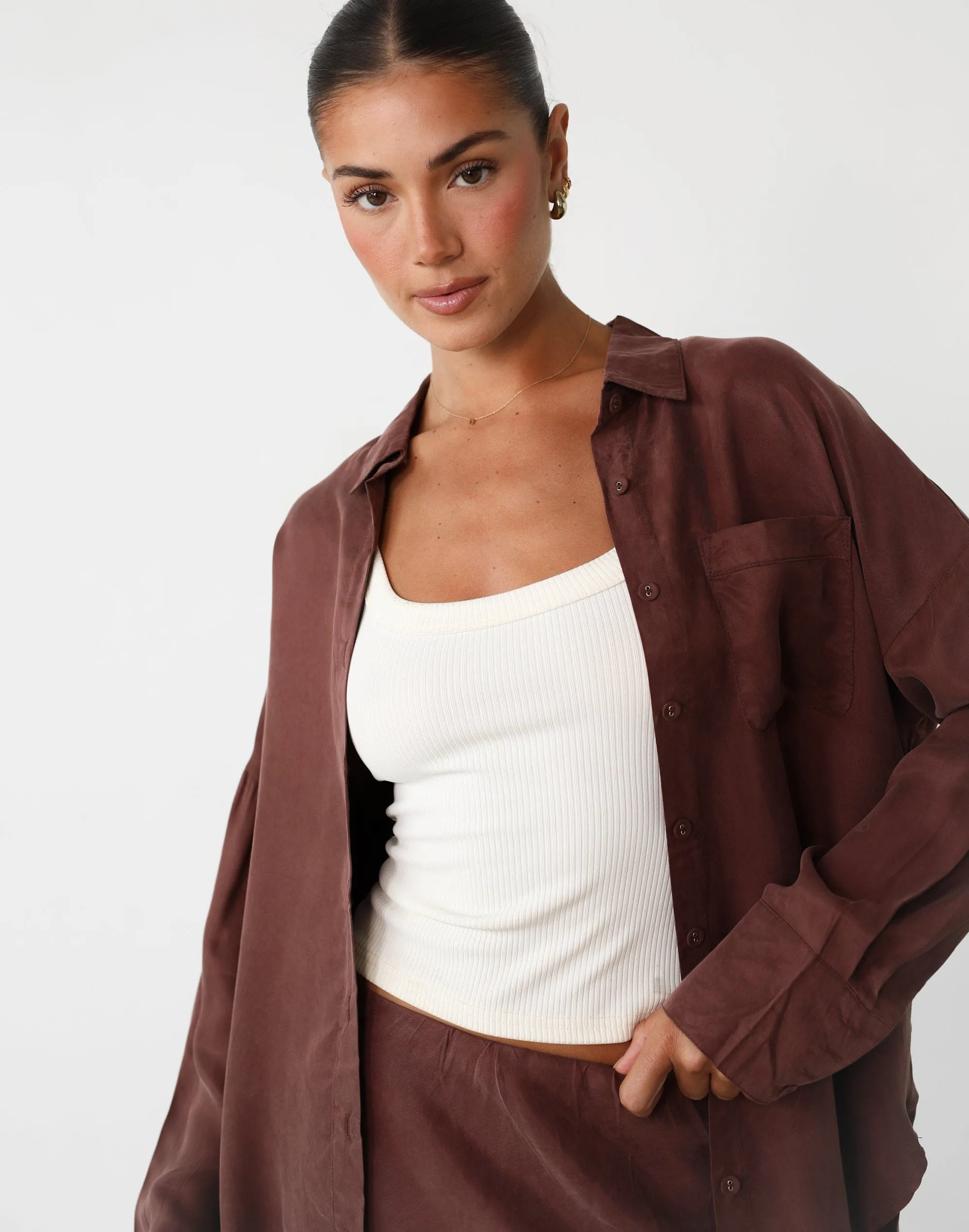 Ranna Long Sleeve Shirt (Chestnut)