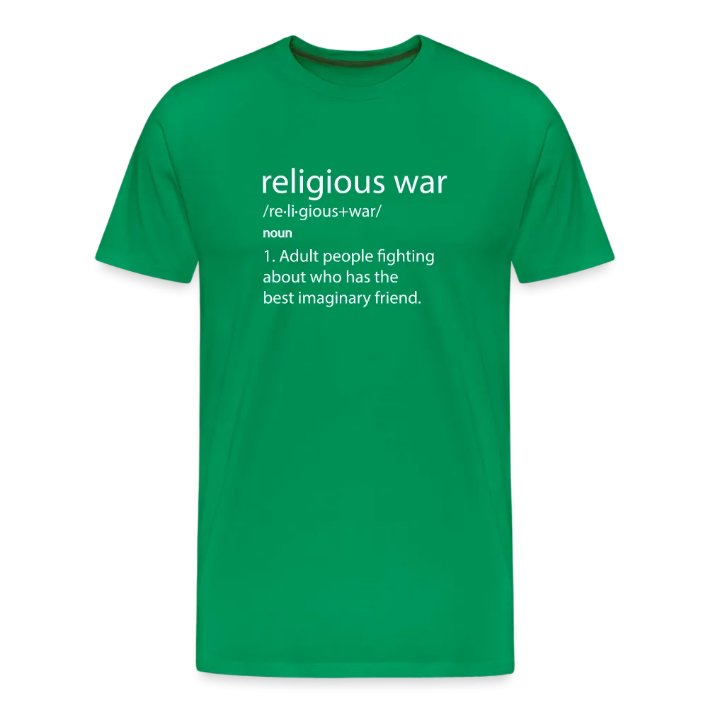 Religious War - The Imaginary Friend Debate" Premium T-Shirt Dark