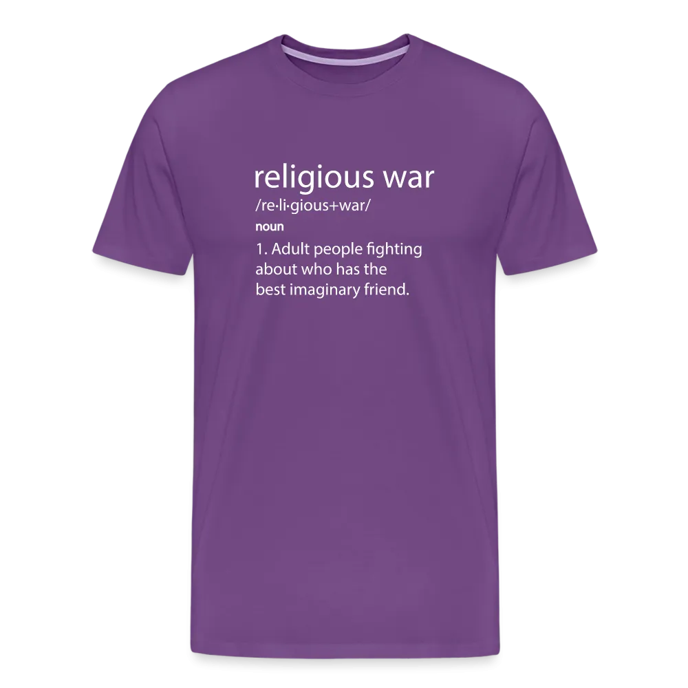 Religious War - The Imaginary Friend Debate" Premium T-Shirt Dark