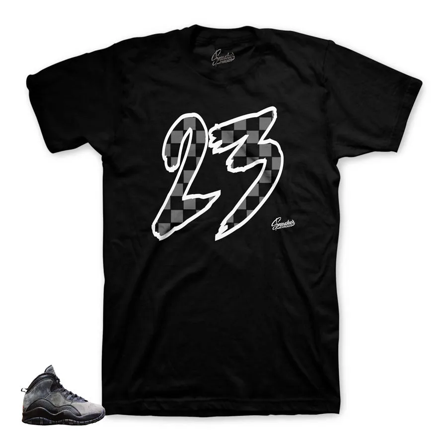 Retro 10 Shadow Shirt - Checkered 23 - Black