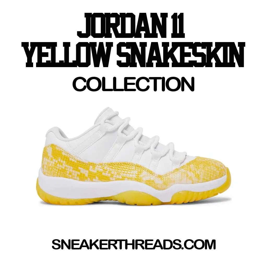 Retro 11 Yellow Snakeskin Shirt - Sold Seperately - White