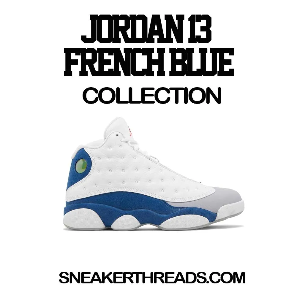 Retro 13 French Blue Shirt - Social Distance - White