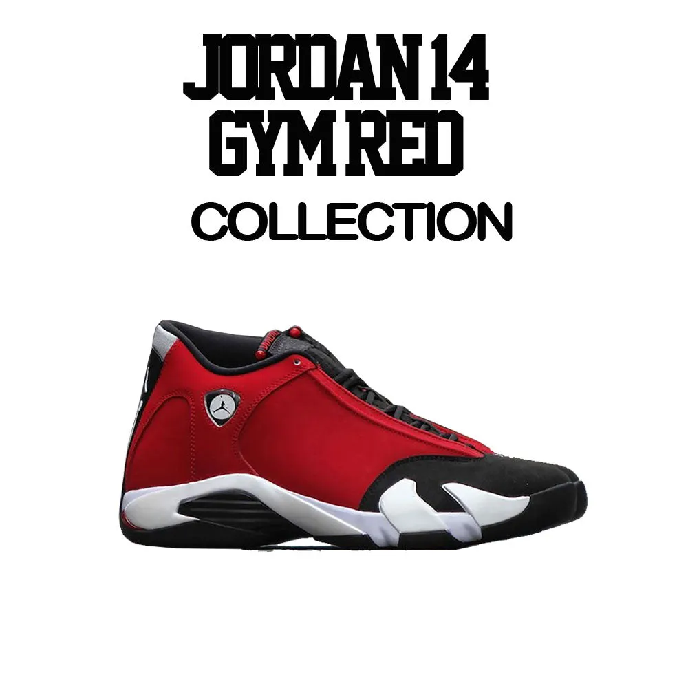 Retro 14 Gym Red Shirt -Daily Routine - White