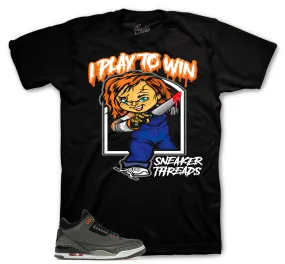 Retro 3 Fear Shirt - Play To Win - Black