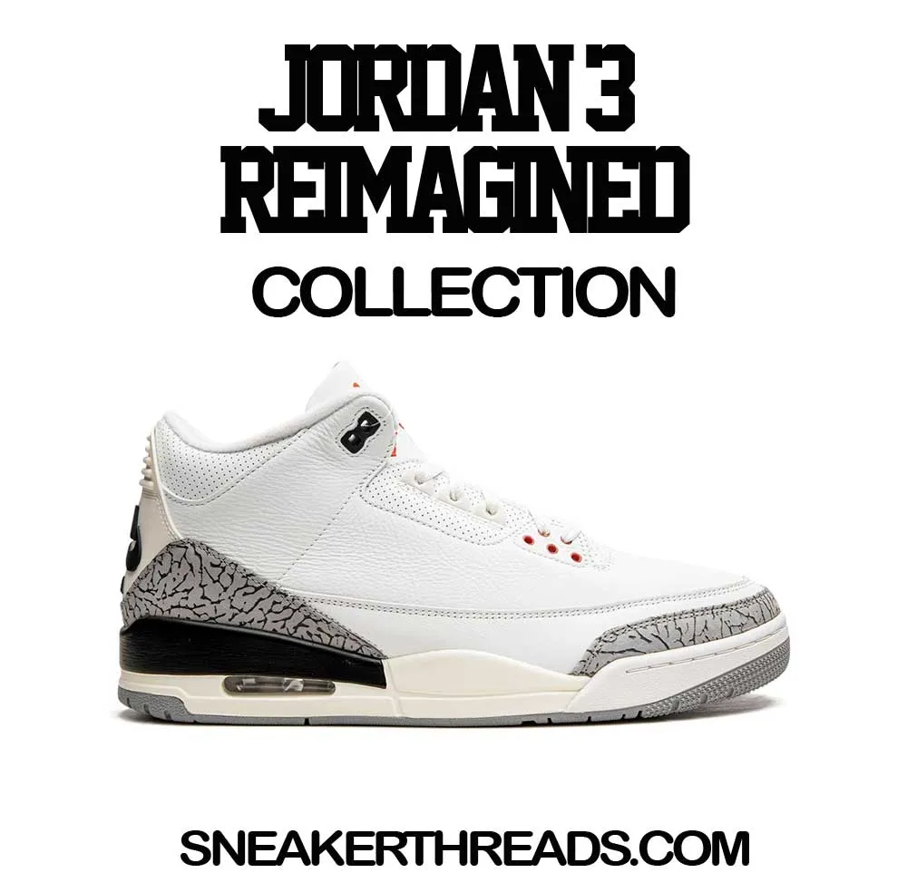 Retro 3 Reimagined White Cement Nineties Shirt