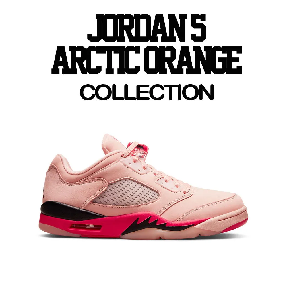 Retro 5 Arctic Orange Shirt - Rollie Time - White