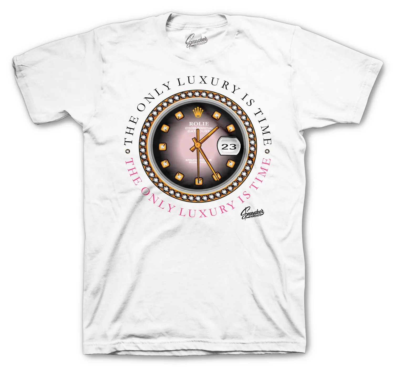 Retro 5 Arctic Orange Shirt - Rollie Time - White