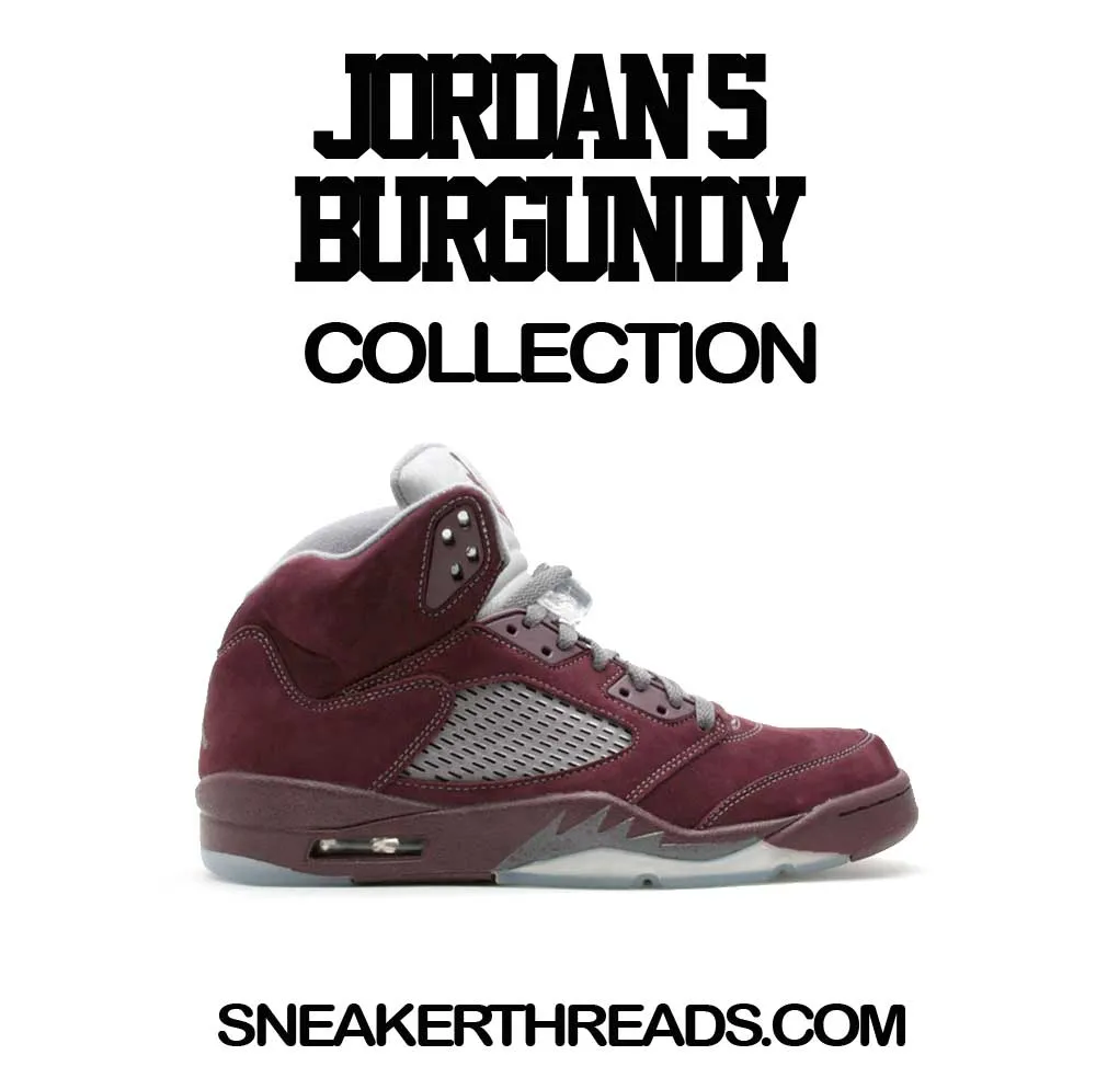 Retro 5 Burgundy Shirt - Creme - White