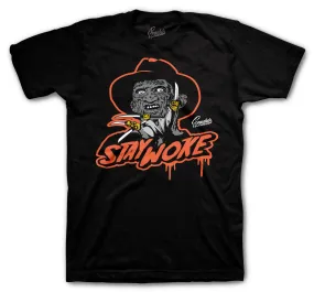 Retro 5 Orange Blaze Shirt - Stay Woke - Black