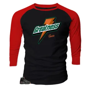 Retro 8 Air Raid Raglan - Greatness - Black