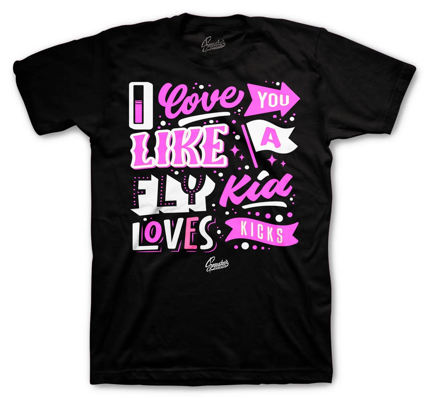 Retro 8 Pinksicle Shirt - Love Kicks - Black