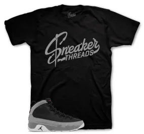 Retro 9 Particle Grey Shirt - ST Logo - Black