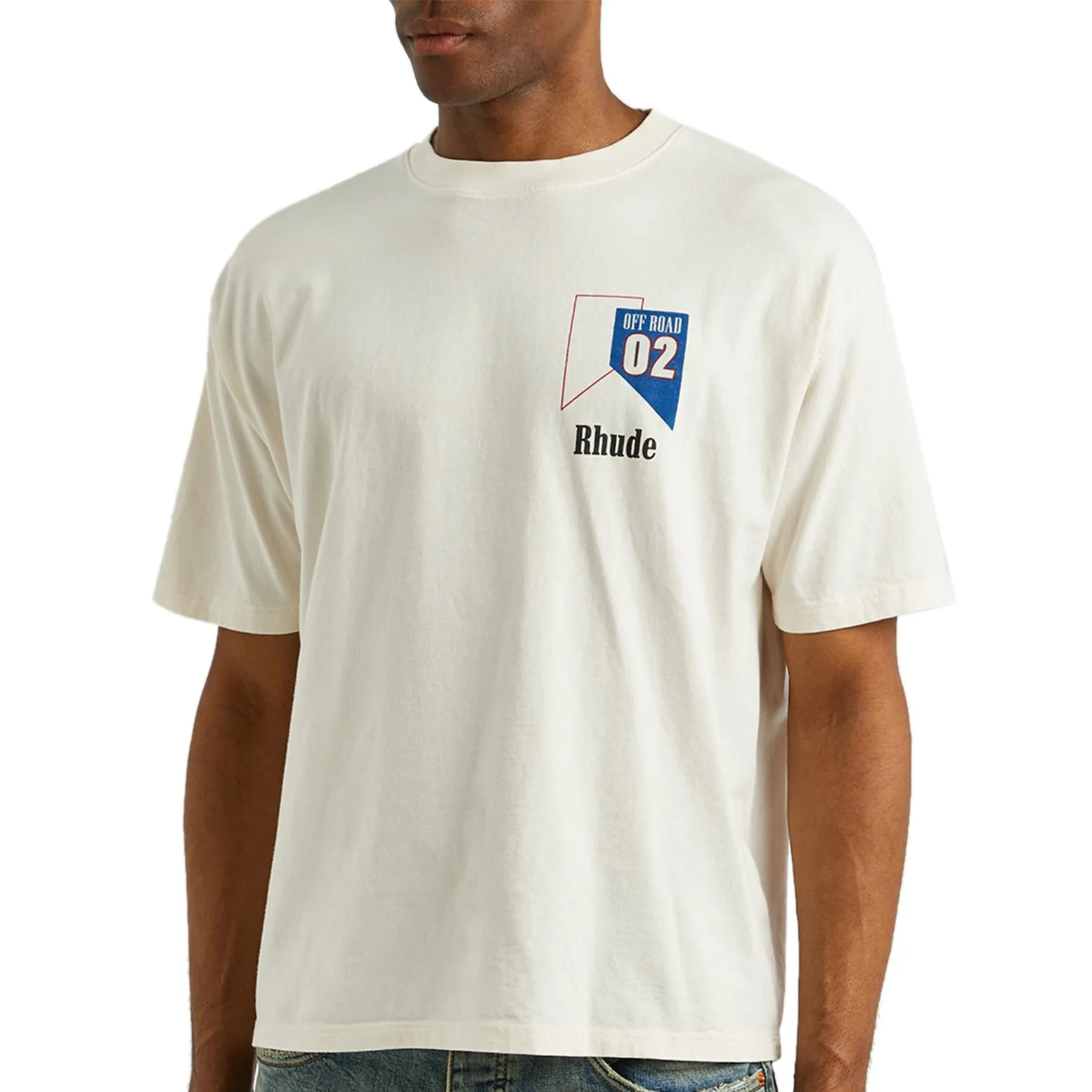 Rhude '02 Printed Vintage White T Shirt