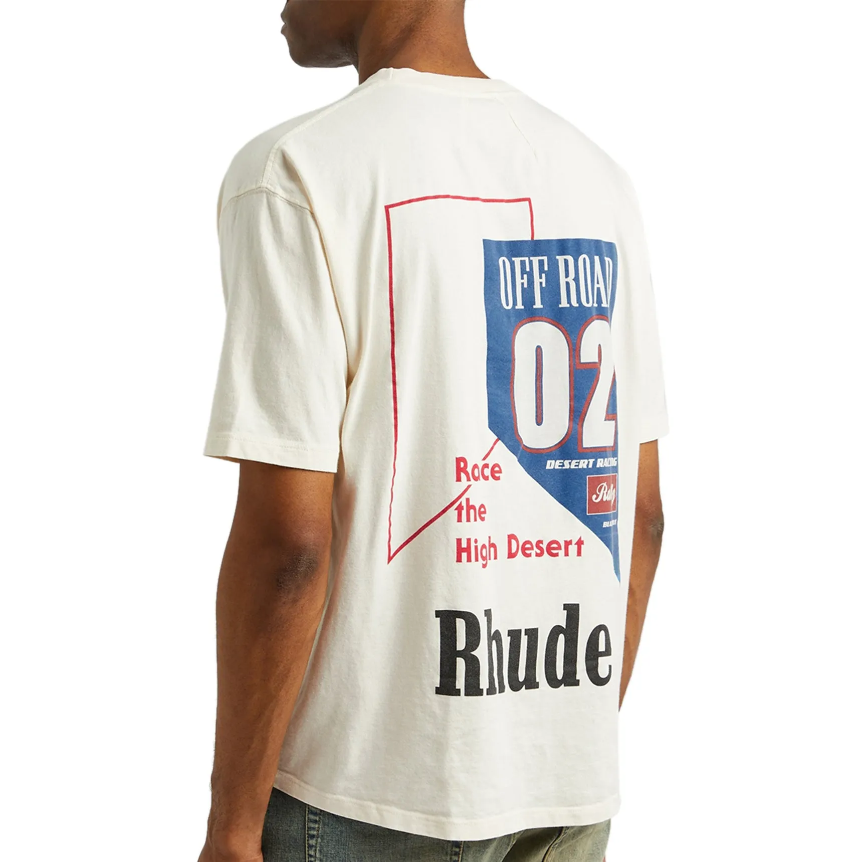 Rhude '02 Printed Vintage White T Shirt