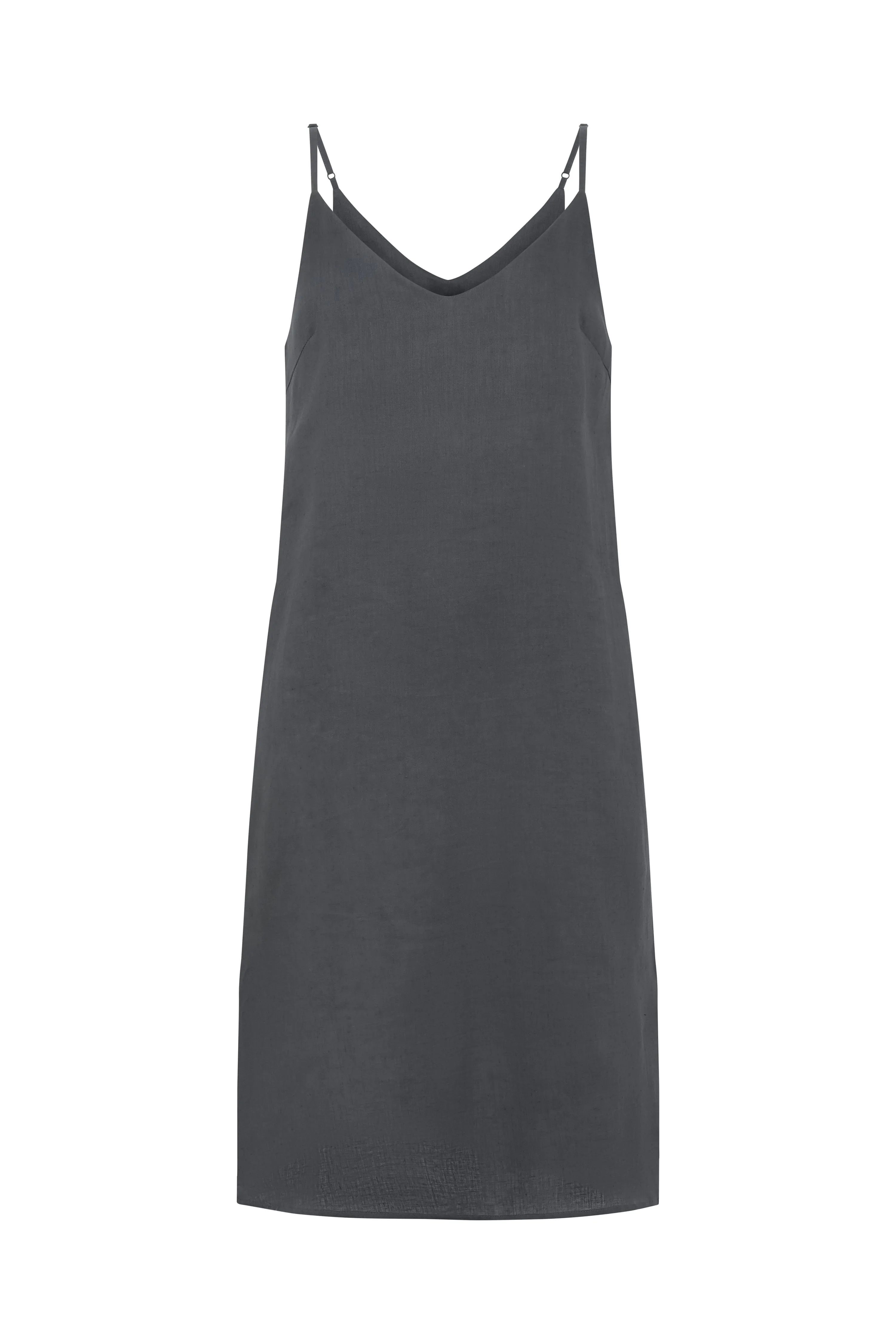 RYLEY LINEN DRESS - BLUE BLACK