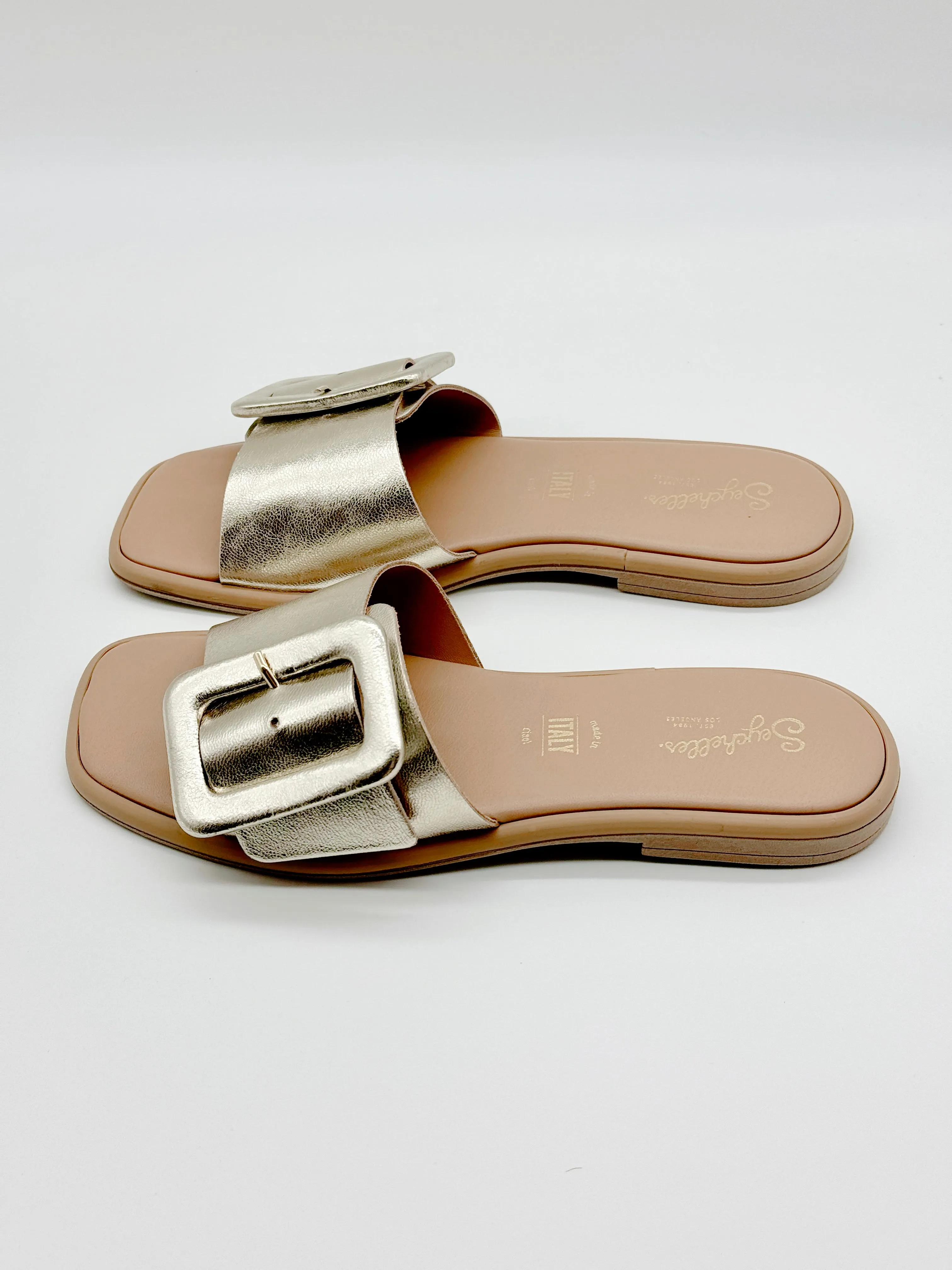 Seychelles Manhattan Sandals in Metallic Gold Leather