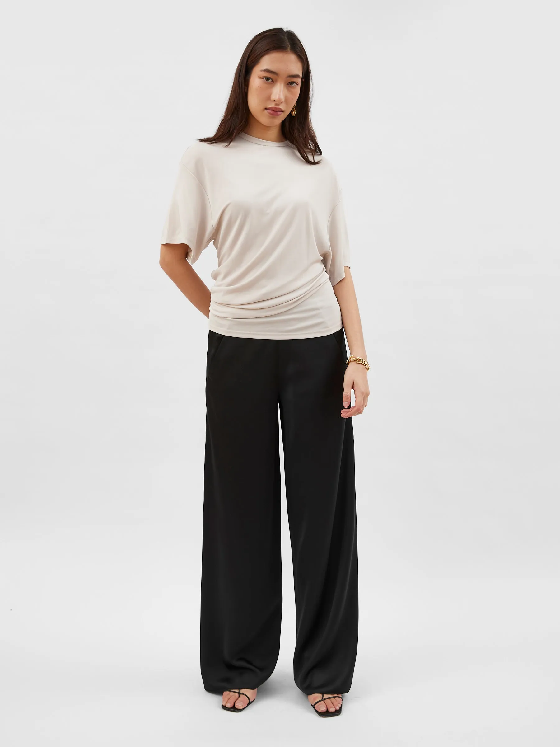 Side Cowl Waist Tee