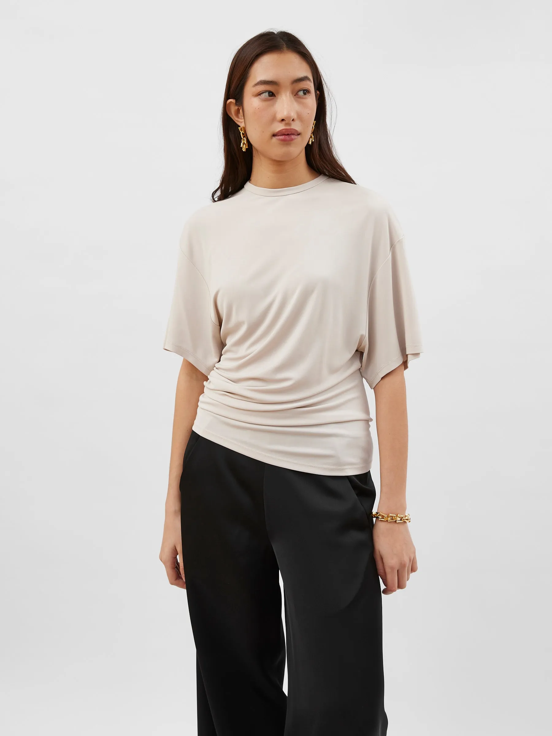 Side Cowl Waist Tee