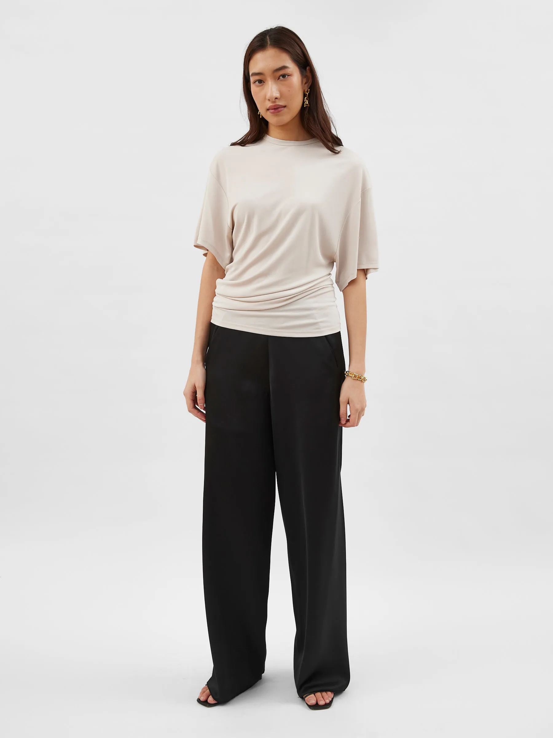 Side Cowl Waist Tee