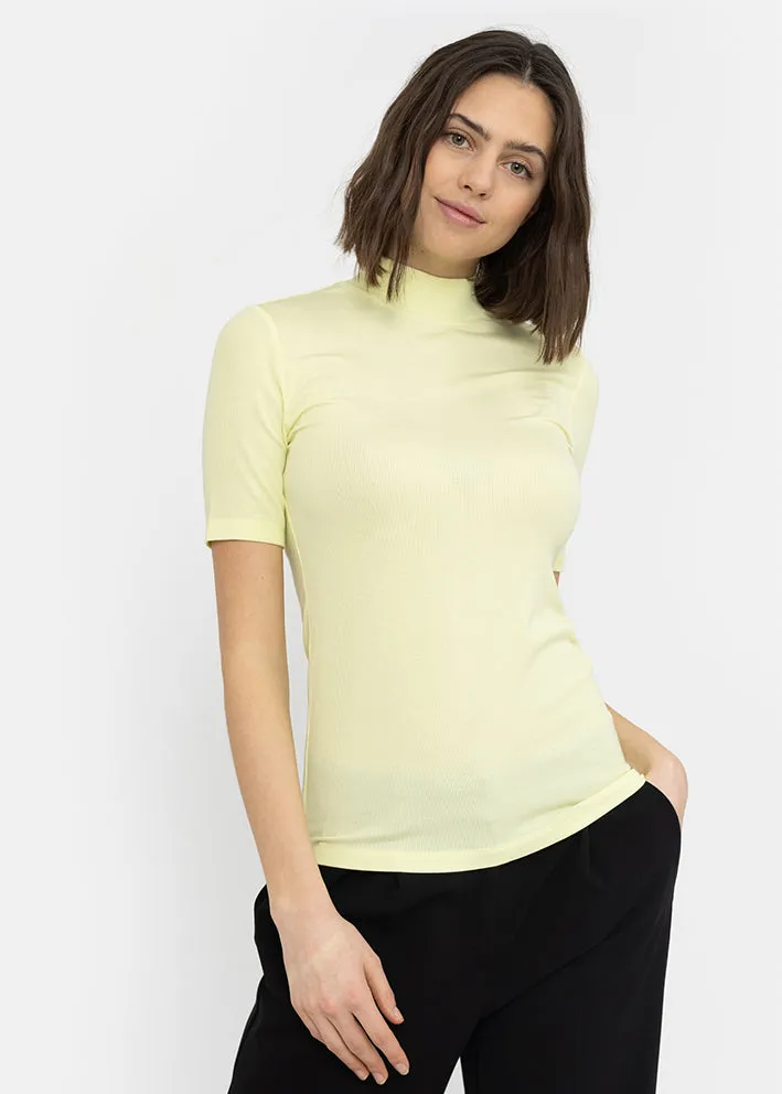 Soft Rebels Fenja T-neck T-shirt SR223-309 Pale Lime Yellow