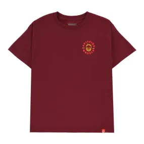 Spitfire Bighead Classic T-Shirt Maroon/Red/Yellow