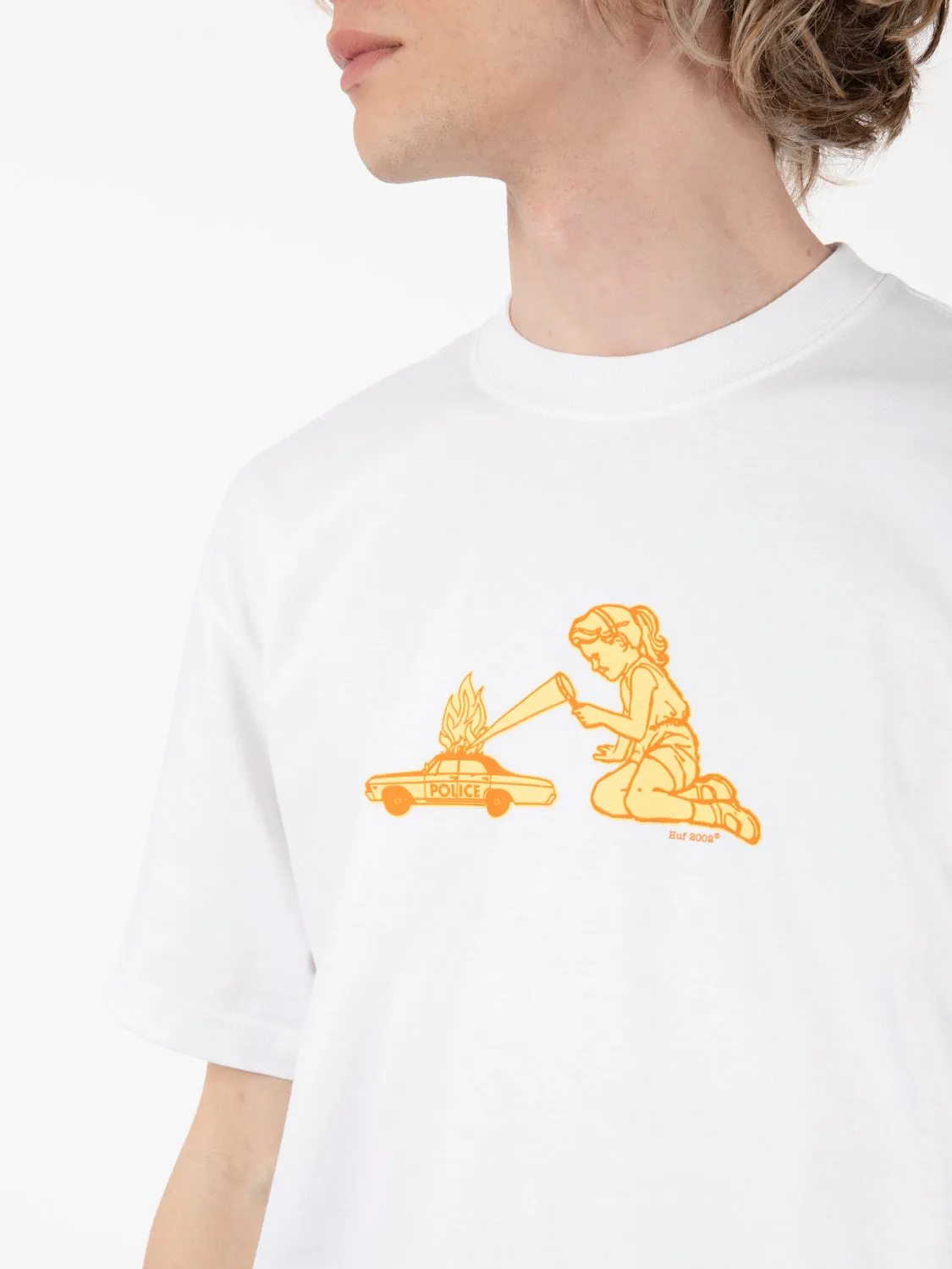 T-shirt playtime s/s white / yellow