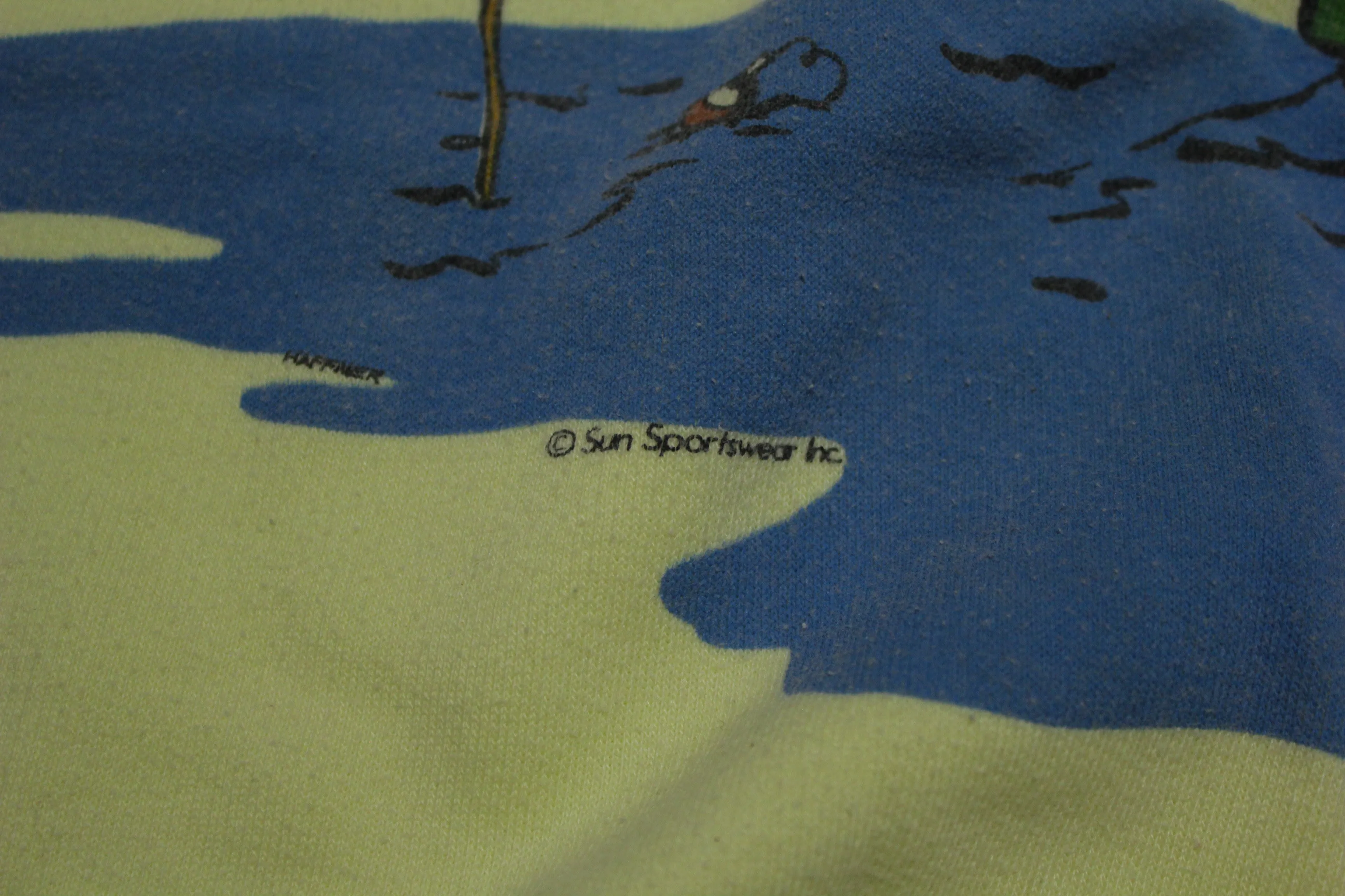 The Fisherman Sun Sportswear 1990 Big Fishing Pole 90's Crewneck Sweatshirt