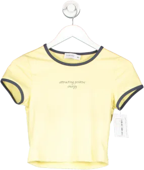 Tiger Mist Yellow Attracting Positive Energy Tee UK XS