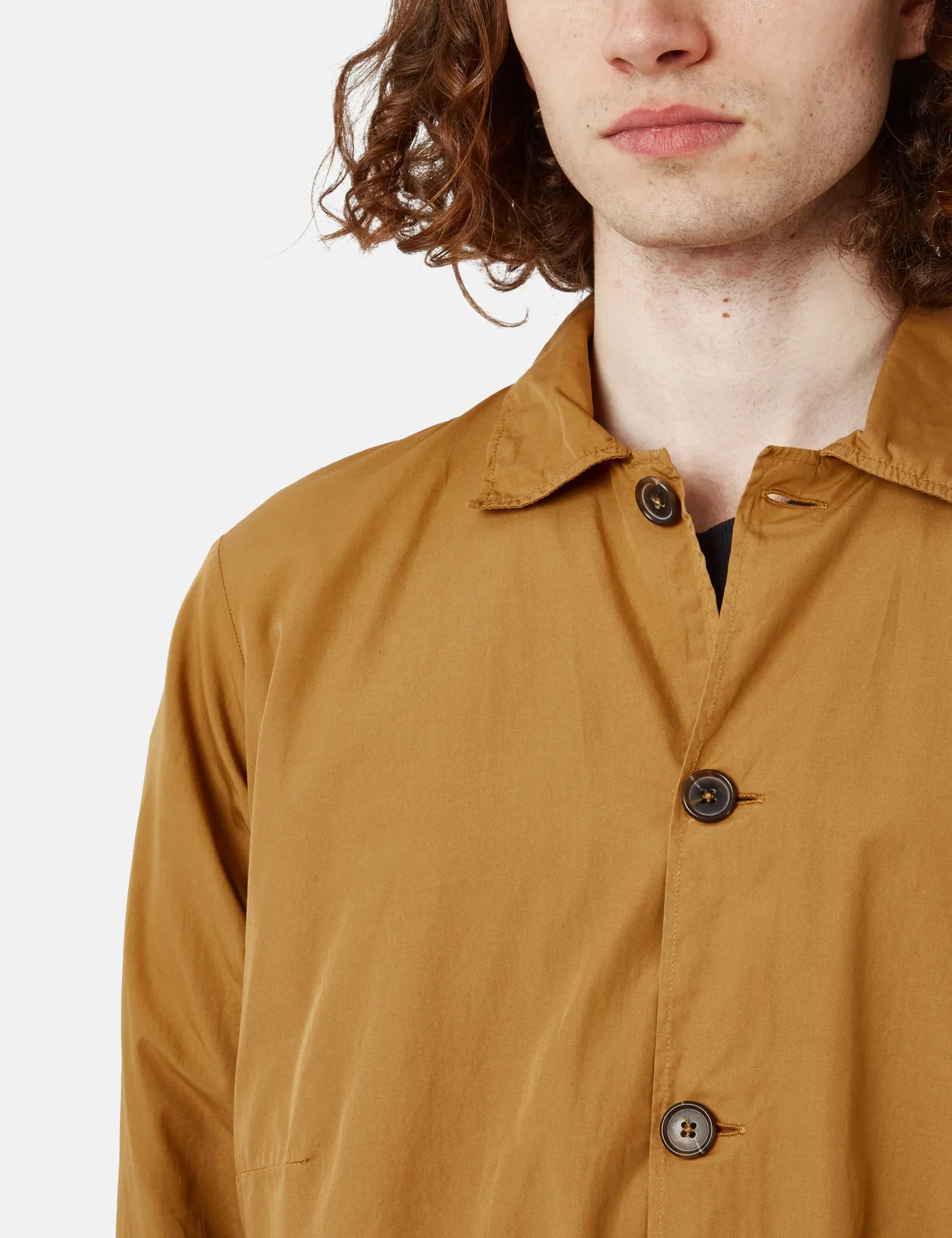 Universal Works Travail Shirt (Organic Fine Poplin) - Cumin Yellow