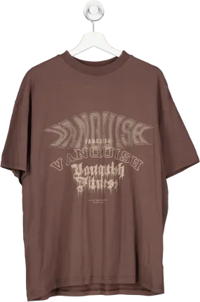 Vanquish Brown Oversized T Shirt UK L