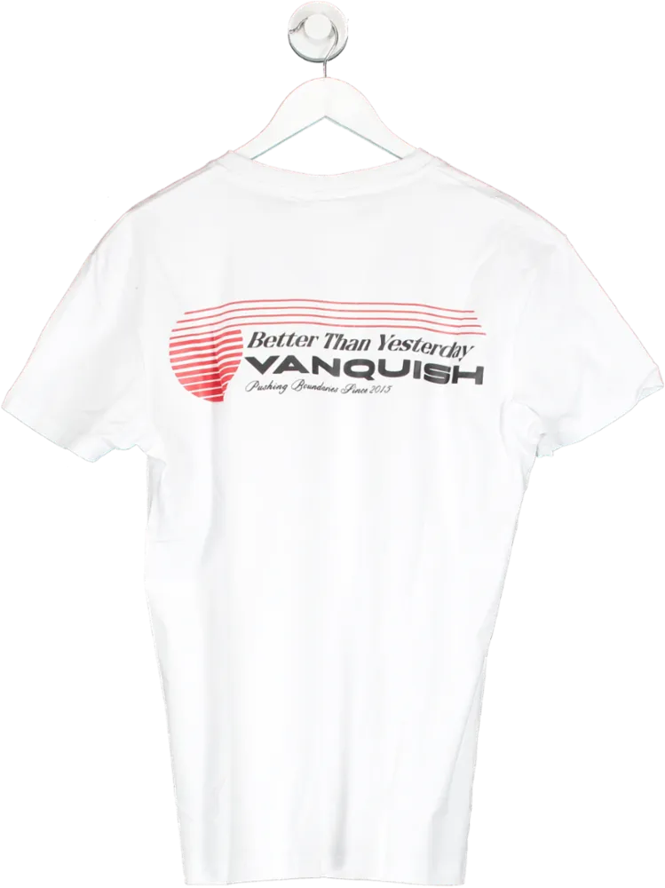 Vanquish White Athletics Division Fitted T Shirt UK L