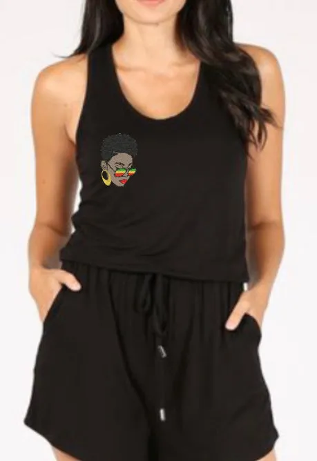 WOMEN CELEBRATION JUNETEENTH JUMPSUIT ROMPER