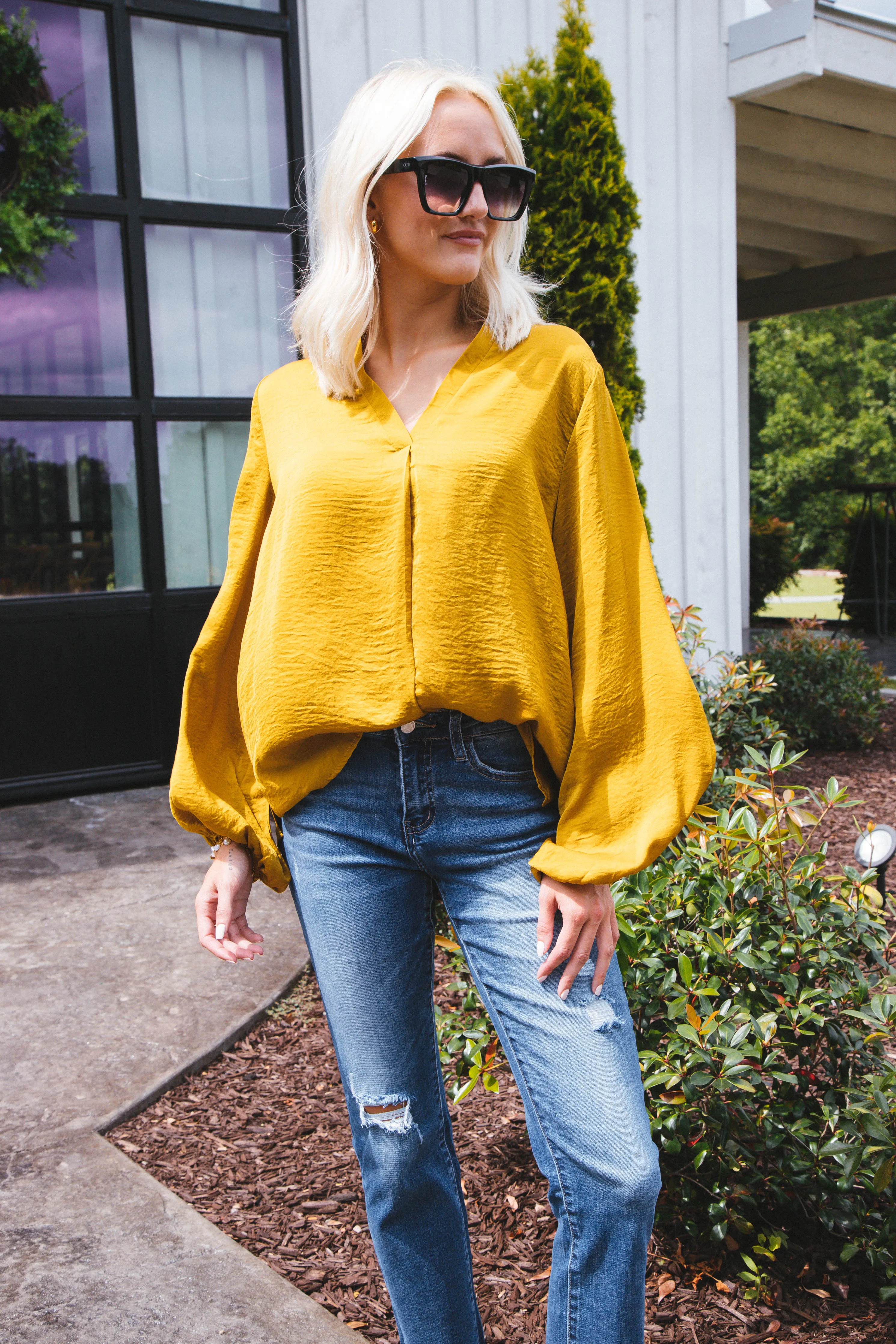 Wrennlyn Woven Blouse, Mustard